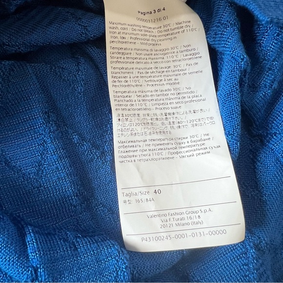 Vintage Missoni Cobalt Blue Tunic Sweater size 4 - Picture 7 of 8